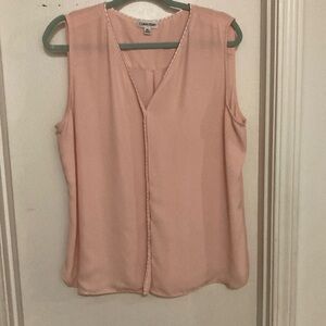 Calvin Klein Women's Blush Sleeveless Blouse
